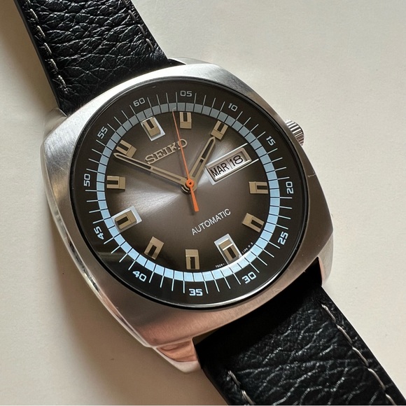 SEIKO AUTOMATIC 21 JEWEL DAY/DATE STAINLESS STEEL 45MM WATCH 7S26-04BO - Picture 11 of 12